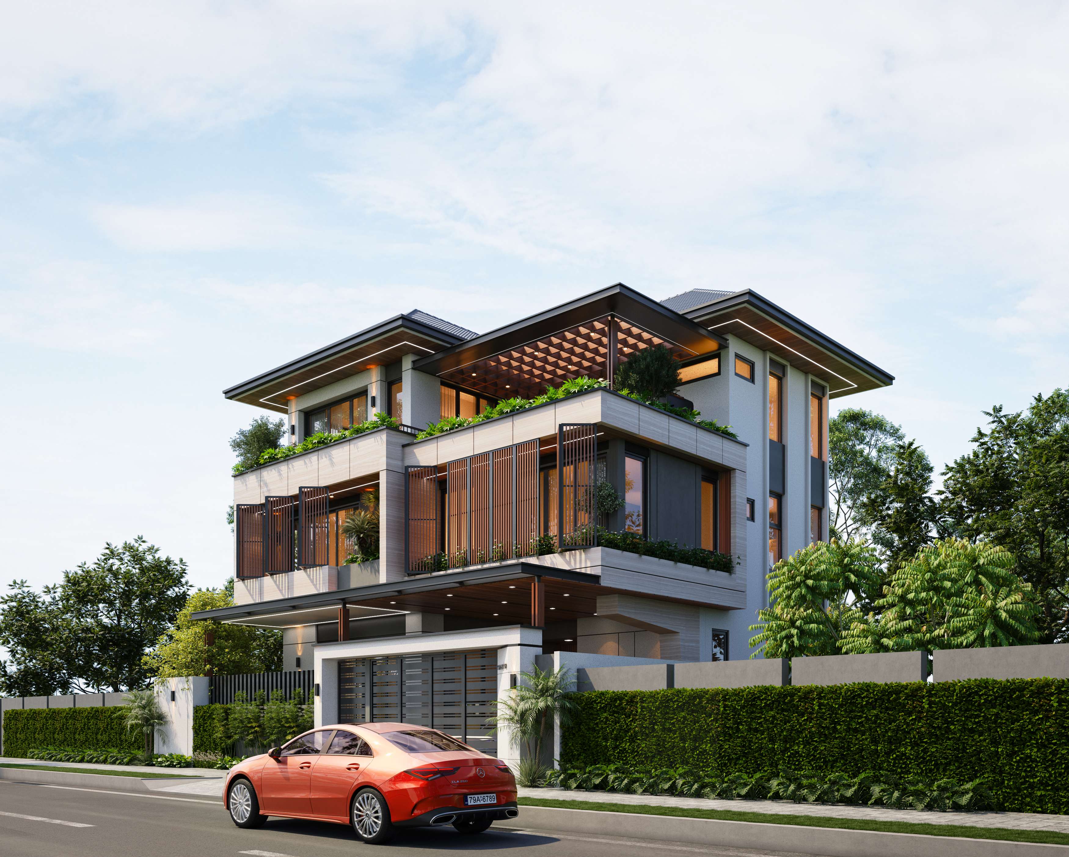 Bán biệt thự đơn lập hướng Đông Alluvia City Văn Giang kề cận công viên xây 3 tầng 1 tum bàn giao mặt ngoài