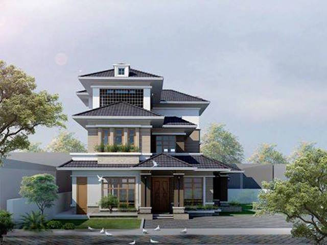 Bán căn góc biệt thự chính Nam hoàn thiện mặt ngoài hầm để xe riêng xây 3 tầng 1 tum Alluvia City Văn Giang