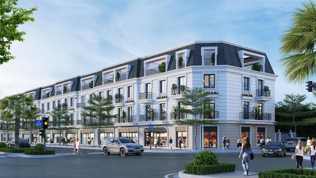 Bán shophouse hướng Đông vừa ở vừa kinh doanh gần công viên mặt tiền 6m xây thô 4 tầng Alluvia Văn Giang