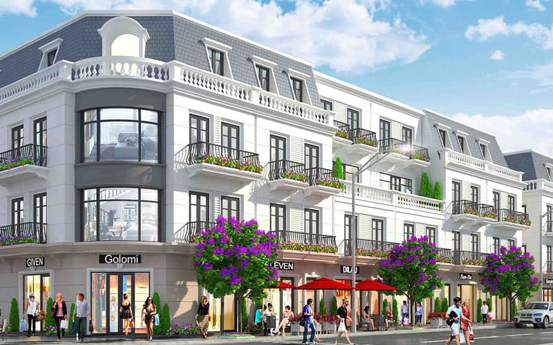 Bán nhà phố Shophouse Đông Nam diện tích 70m2 mặt tiền 5m 4 tầng VT đẹp kinh doanh Alluvia City Văn Giang