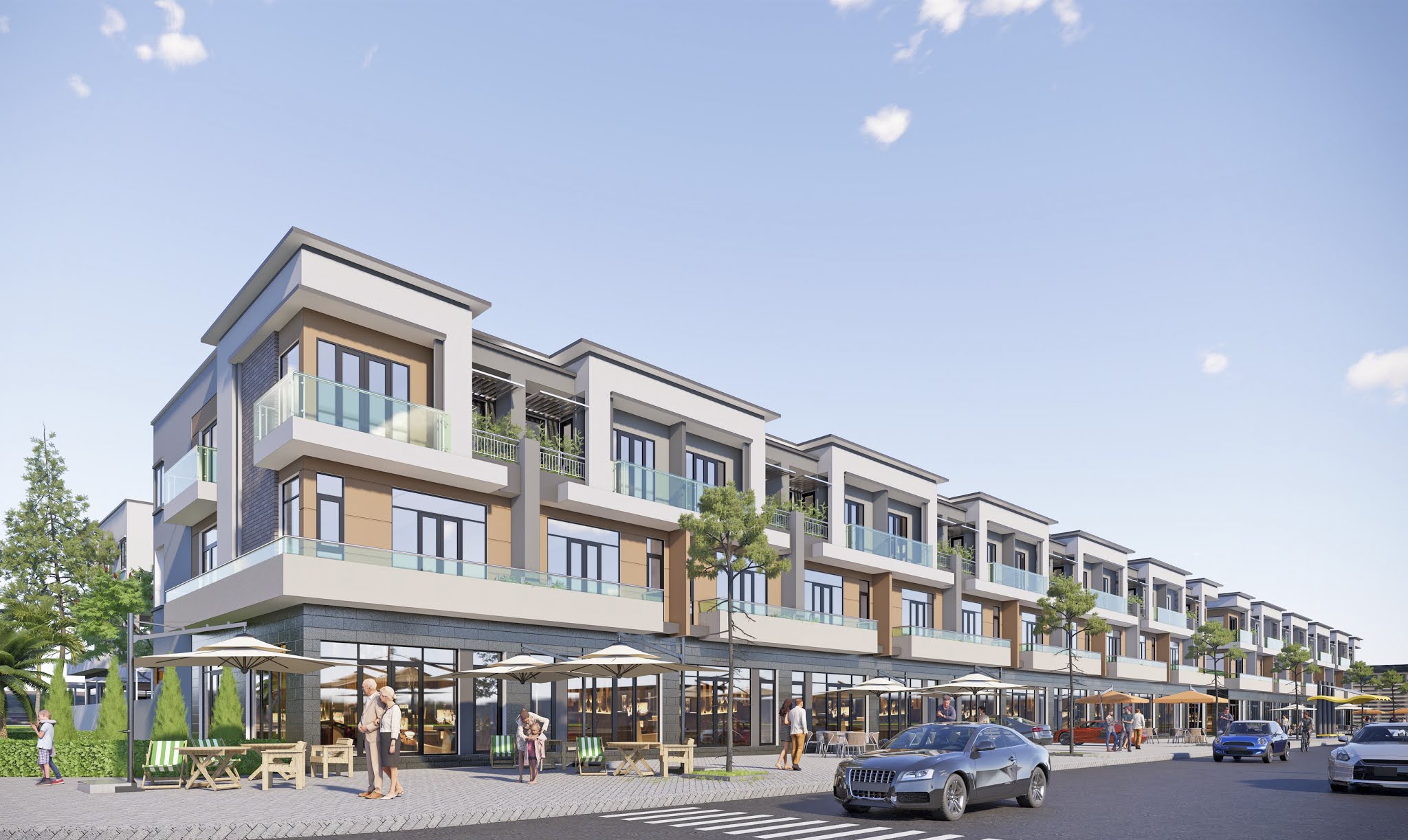 Mua nhà phố shophouse Đông Tứ Trạch đối diện công viên, vị trí đẹp kinh doanh Alluvia City Văn Giang